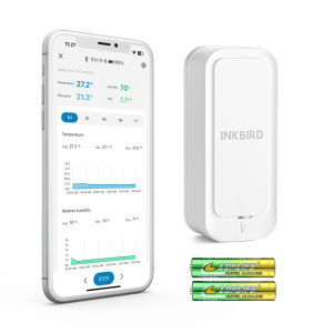 INKBIRD ITH-11-B Bluetooth 5.0 Thermo-hygrometer Temperature and Humidity Monitor IP65 Waterproof for Indoor and Outdoor Use
