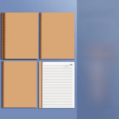 Thickened 16K Kraft Paper Notebook A5 Size Blank Line Simple Learning Diary Book Student Record Book B5 Grid Paper Handmade Book