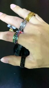 แหวนโซ่ โซ่ รุ่นหนา เปิดขวด สแตนเลสแท้100% มี4สี