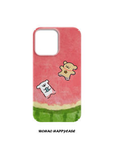 Creative Summer Watermelon Dog Design Phone Case for Apple 15 14pro iPhone 13 12 Anti-Fall Full Cover Frosted Cute Huawei Mate60 pro Xiaomi