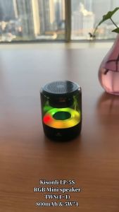 KISONLI - Speaker Bluetooth 5.0 LP-5S Mini Subwoofer 5W Super Bass Battery 800 mAh With RGB Light