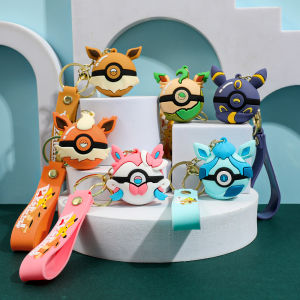 Poké Ball Keychain Set PVC Pokémon Ball Keychain Official Style Anime Collectible Key Ring for Car Keys Bag Charm Gift