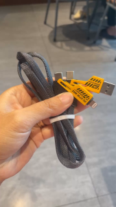 Cáp Sạc 4 Đầu Đa Năng Sạc Tối Đa 65W Dây Bọc Dù Đầu Cáp Kim Loại Sạc Các Dòng