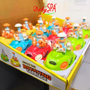 [𝐒𝐆 𝐒𝐞𝐥𝐥𝐞𝐫] BabySPA Rotating Carousel Hand Push Toy No Battery Moving Horse Toy Kids
