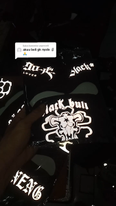 BALACLAVA MENYALA Masker ninja custem Reflektif silver desain sendiri