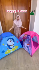 Tenda anak karakter anak / camp tent cars hello kitty frozen mickey paw patrol spiderman little pony