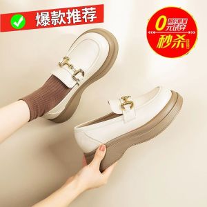 ทันสมัย นุ่ม ด้านล่าง ผู้หญิง รองเท้าไม่มีส้น ฤดูใบไม้ผลิ 2024 Retro สไตล์อังกฤษ หลากหลาย รองเท้าเดี่ยวสบายส้นกลมกลาง