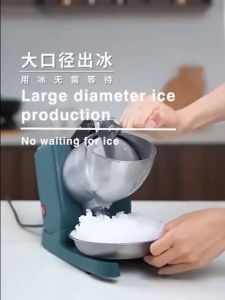 Double Blade Ice Crusher Iced Crusher Halo Halo Machine Ice Smasher for Heavy Duty Electric Ice Smashing Machine 500W Ice Maker Machine Ice Shaving for Business