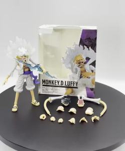 Bandai | One Piece Monkey D. Luffy Gear 5 Sun God Nika Action Figure Multi-Accessory Anime Figure Model Ornament