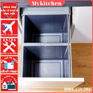 Thùng giác 2 khoang âm tủ- gắn cánh 20l