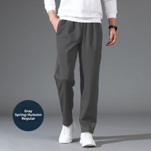 Mens Loose Straight Trousers