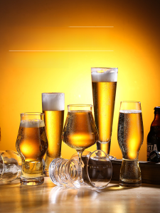 แก้วเบียร์ Glass Wheat Beer Pilsner IPA Brewpub บาร์ บุคลิกภาพ แก้วเบียร์ แก้วดื่มสุรา แก้วเบียร์ แก้วเบียร์เหล็กฝังใน