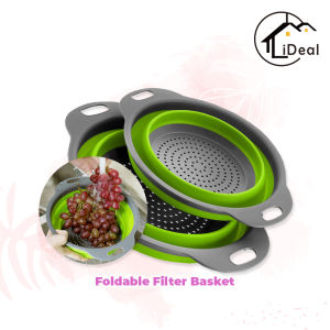 iDeal Home Foldable Kitchen Drain Basket Drain Filter Basket Telescopic Folding Fruit Basket Kitchen Strainer Basket折叠沥水篮折叠水果篮
