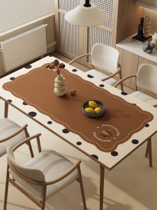 Retro Style Oil-resistant Waterproof Tablecloth High Temperature Resistant Dining Table Mat Tea Table Cloth Heat Protection Pad