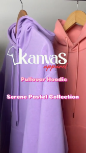 Kanvas Pullover Hoodie Jacket for Men & Women w/ Drawstring & Pockets Mens Sweater Plain Sweatshirts Light Green