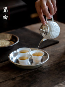 MIBAIYANWU | Tách Trà Thân Mỏng Gobi Đá Ngọc Bích Trắng trong suốt