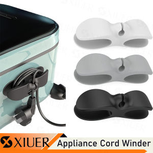 Kitchen Appliances Cord Winder Self-Adhesive Cable Wrap Fixer Portable Seamless Cord Organizer Silicone Cable Management Clip Multifunctional Cord Wrapper for Appliances Air Fryer Coffee Maker Blender Pressure Cooker Toaster