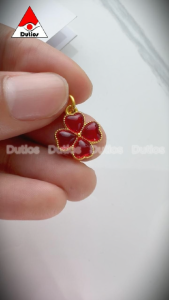 [Dutios] Charm Mặt Treo Đính Đá Mạ Vàng Bền Màu DIY Handmade Cỏ 4 Lá Hồ Lô Túi Tiền May Mắn C4L003