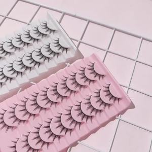 10 Đôi Mi Giả 3D Tự Nhiên Kiểu Hoạt Hình Giả Lông Chồn Mềm Mại Tự Nhiên Hình Cánh Chim Dành Cho Nữ