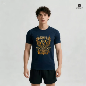 Madaha Kaos Baju Dry fit Jersey Olahraga Garuda Dirgahayu 80
