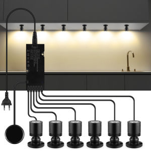Guillermo | 12V LED Cabinet Display Light with Touch Switch Dimmer - Penetration Wood/Glass 20mm 3W Spotlight Warm/Neutral/White