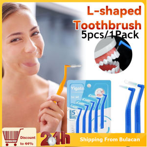5pcs/Pack L-shaped Interdental Brush Interdental Brush Hygiene Care Brush Dental Care Teeth Cleaner