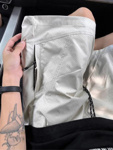 Quần Short Công Sở American Quick Dry Nam Mùa Hè Quần Short Thể Thao Ice Silk Five-Fifths Quần Short Thoáng Khí Có Lỗ Laser