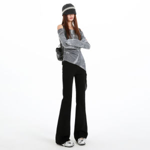 La Chapelle | Slim High-Waist Lightweight Light Color Flared Jeans