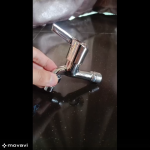 Kran Air Engkol Stainless Steel 1/2 Inch Dinding Keran Tembok Kamar Mandi Wastafel Mesin Cuci Piring