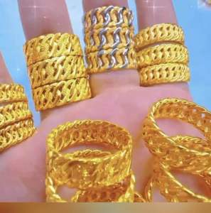 Cincin cantik Merelip Gold Plated ring emas Bangkok persis ori ada cop