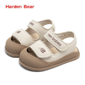 Harden Bear Baby Sandals Soft Bottom Learning to Walk Shoes Summer 2025 Infant Anti-Kick Covered Head Shoes for Boys And Girls