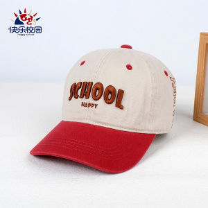 Happy School Large Childrens Baseball Cap Spring Autumn Thin Sun Protection Hat Boys Baby UV Protection Wide Brim Cap Cotton