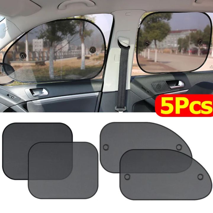 5 PCS Set Car Window Suction Cup Car Curtain Auto Sunshade Auto Sun Visor Car Su