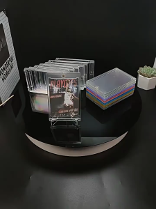 5pcs Clear Magnetic Card Holder Case 35pt Game Card Protector Trading Cards Sleeves Card Protectors