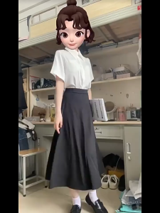 Chân váy dài midi dáng chữ A xòe thanh lịch chốn công sở - V01