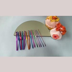 2-8mm Stainless Steel Crochet Hooks Set 12 Sizes DIY Sewing Needles Tool Crochet