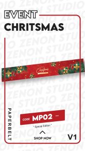 Paperbelt Natal Christmas Roll Label Xmas Kado Hadiah Ver 1