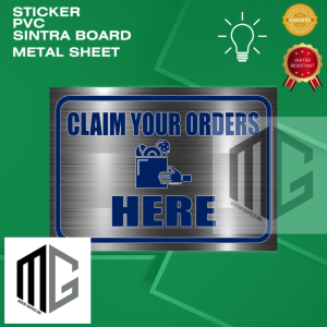 Modern Graphics Cashier Store Signs Blue Metallic Non-Fade Waterproof