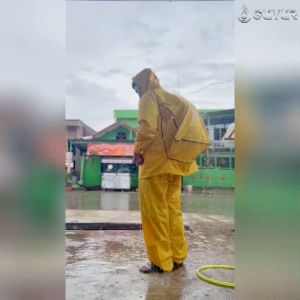 jas hujan pria raincoat jumbo wanita dewasa mantel tas ransel backpack original guyur