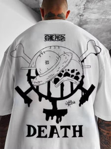 ฤดูร้อนY2k One Pieceพิมพ์กราฟิกเสื้อTชายเสื้อผ้าผู้หญิงขนาดใหญ่แขนสั้นTee Casual Streetwear Topsอะนิเมะคอสเพลย์