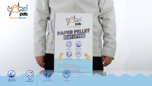 YahuPets Paper Cat Litter 1.6KG | Dust-Free | Flushable | Low Tracking | Fast Absorption