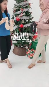 Luny - Sadha Flat Wanita Slipper Strap Tali Casual Leather Synthetic Foam 2 cm - Sepatu Wanita