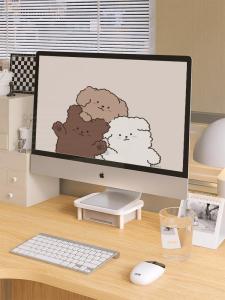 Small Size Computer Monitor Stand Display Screen Elevation Base Office Desktop Screen Holder Rack No Drilling Required