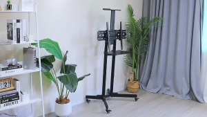 Universal 32-65 inch LCD TV Stand TV Mobile TV Stand Floor Cart Stand Can Bear 150KG Weight TV Stand Special Sale TV Stand with TV Box Tray Adjustable Tilt 15° Silent Universal Wheel with Braket