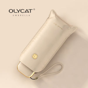 Olycat Flat Cute Mini Umbrella Five Folding UV Luxury Umbrella Rain Women Portable Summer Outdoor Pocket Sun Umbrella Girls Gift