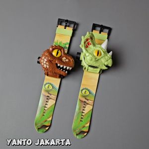 Jam tangan dinosaurus anak laki laki raptor proyektor 24 gambar