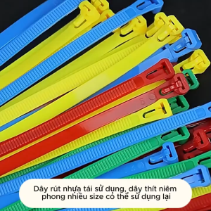 Dây rút nhựa tái sử dụng dây thít niêm phong nhiều size có thể sử dụng lại tiện lợi