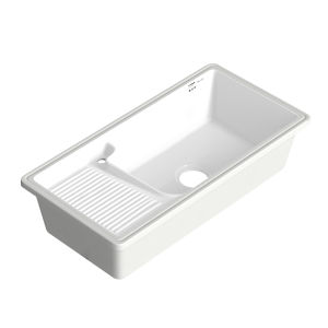 Pournelle | Washing And Handwashing Basin Integrated Ceramic Laundry Sink With Washboard