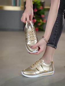 ali9 Sneaker Womens Shoes 2024 Spring and Autumn New European and American plus Size Flat Color-Blocking Forrest Gump White Shoes Womens Board Shoes Pumps