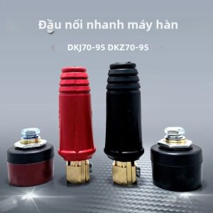 DKJ70-95 Máy Hàn TIG Đầu Nối Cáp Kẹp Ổ Cắm Cắm Bộ Chuyển Đổi Nhanh Lắp Nam/Nữ Cho Dinse DKZ70-95 4P